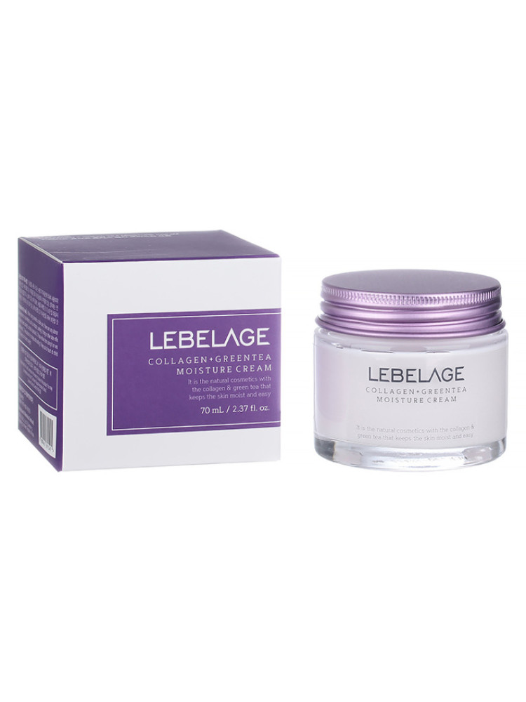 Крем увлажняющий LEBELAGE COLLAGEN+GREEN TEA MOISTURE CREAM 70ml - фото