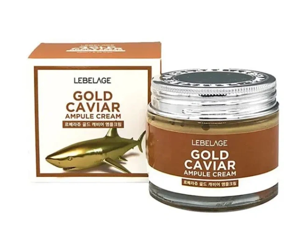 Крем для лица LEBELAGE GOLD CAVIAR AMPOULE CREAM 70ml - фото2