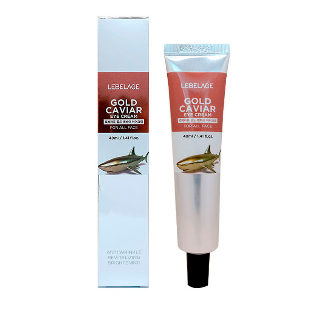 Крем для кожи вокруг глаз с золотом и икрой LEBELAGE GOLD CAVIAR EYE CREAM EX 40ml - фото