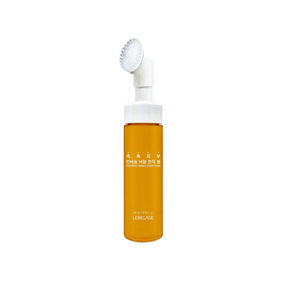Пенка для лица очищающая с пантенолом LEBELAGE PANTHENOL BUBBLE CHEWY FOAM 200мл - фото2