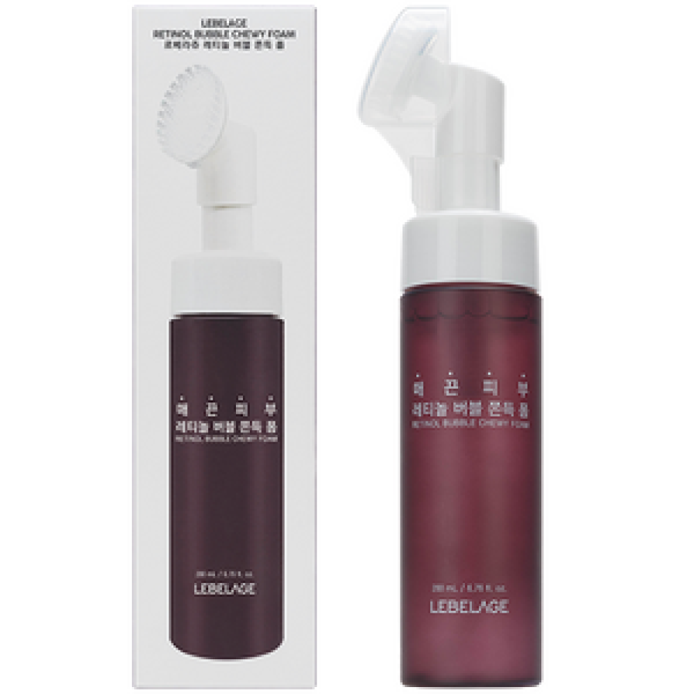 Пенка для лица очищающая с ретинолом LEBELAGE RETINOL BUBBLE CHEWY FOAM 200мл - фото
