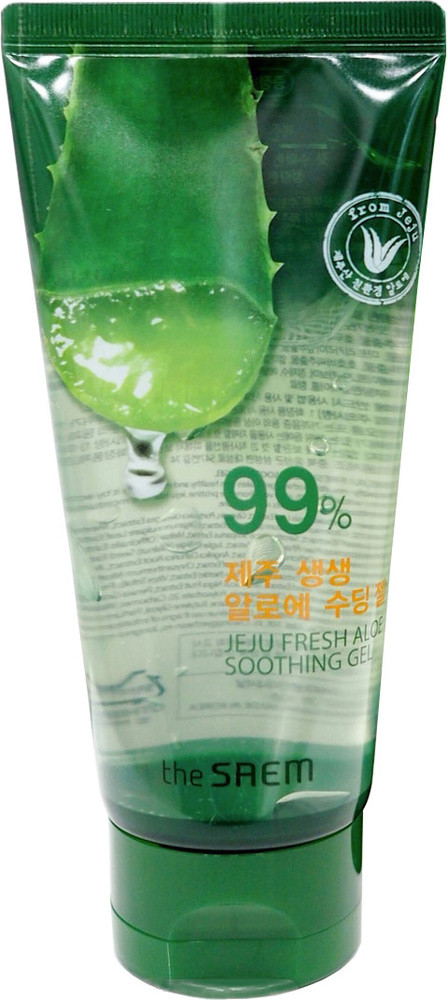 Гель для тела успокаивающий с алоэ Jeju Fresh Aloe Soothing Gel 99%_300ml_Tube - фото