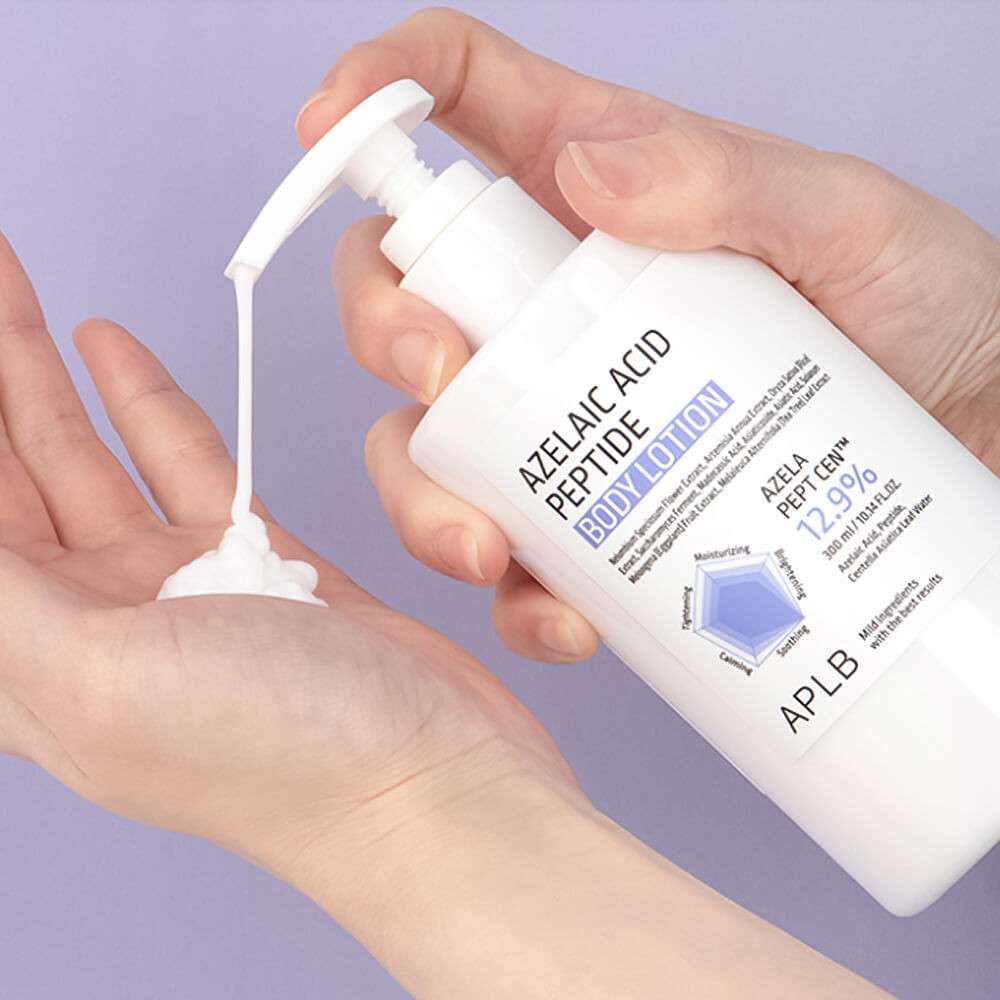 Лосьон для тела с азелаиновой кислотой APLB AZELAIC ACID PEPTIDE BODY LOTION 300мл - фото2