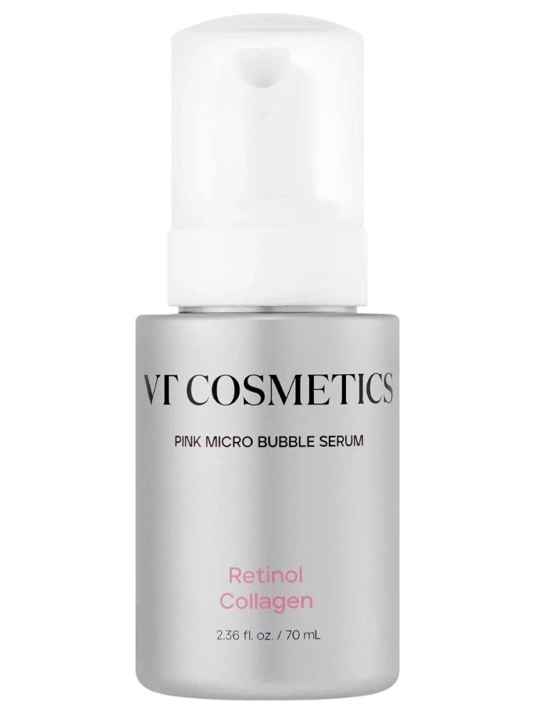 Сыворотка пузырьковая с ретинолом VT COSMETICS Retinol Collagen Pink Micro Bubble Serum 70мл - фото