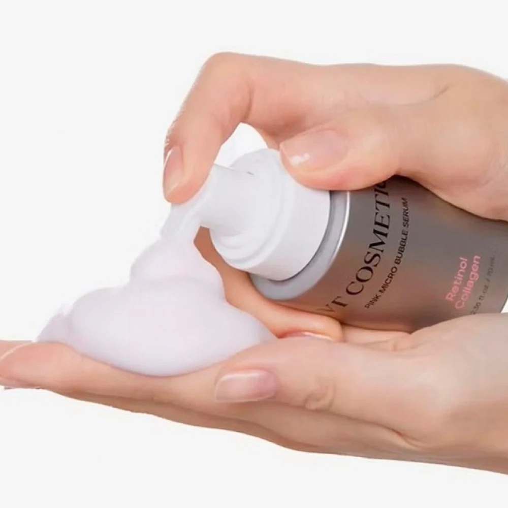Сыворотка пузырьковая с ретинолом VT COSMETICS Retinol Collagen Pink Micro Bubble Serum 70мл - фото2