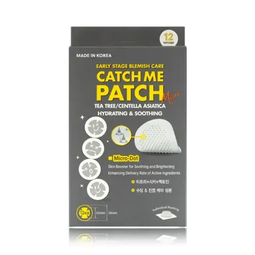 Патч CMP Micro-Dot с микроиглами успокаивающий точечный с чайным деревом и центеллой Catch Me Patch Micro Soothing 18мм*12шт - фото