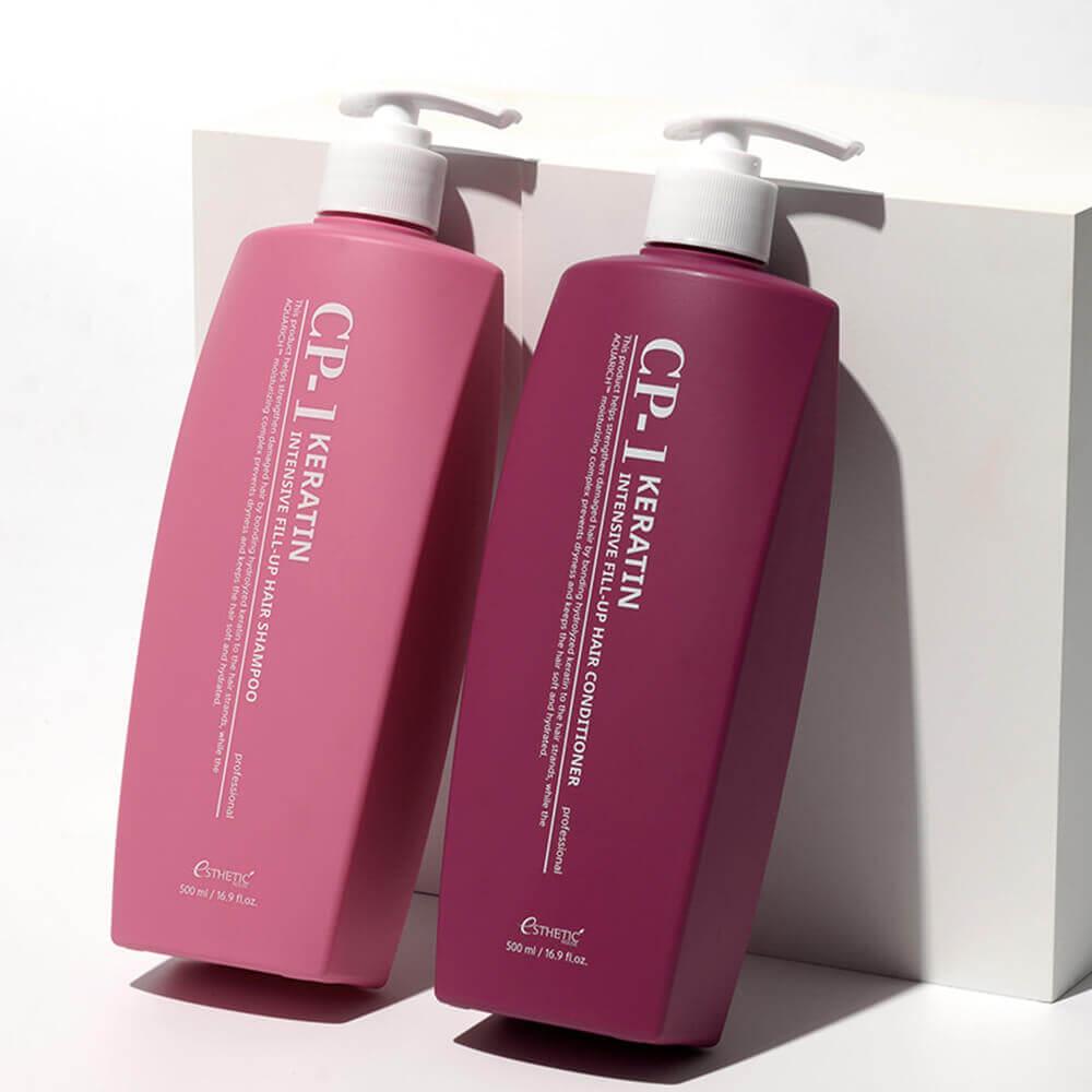 Шампунь с кератином  ВОССТАНАВЛИВАЮЩИЙ Esthetic House CP-1 Keratin Intensive Fill-up Hair Shampoo 500 мл - фото2
