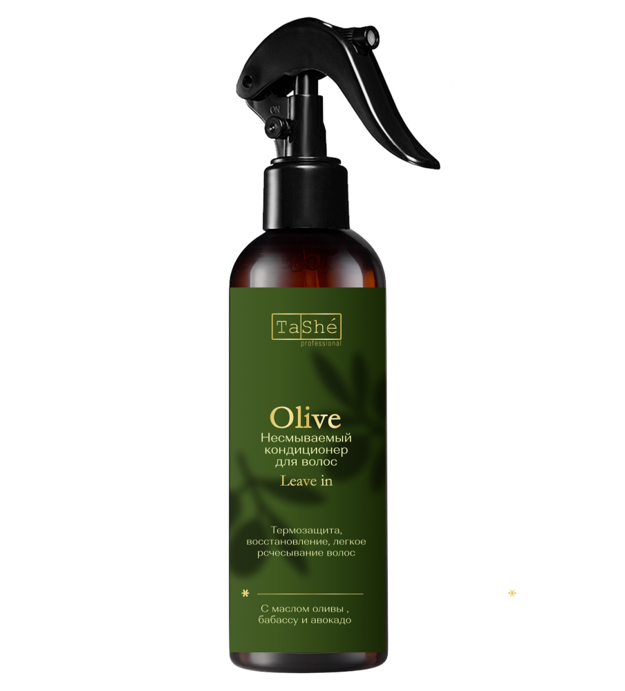 Несмываемый кондиционер для волос Tashe professional Olive Leave-in conditioner for hair 200 мл - фото