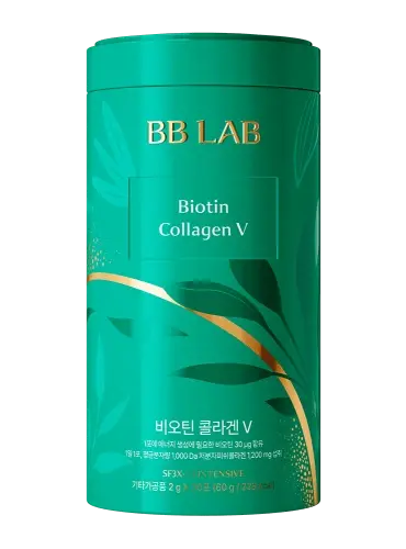 BB LAB БАД к пище "Коллаген V с биотином" ("BB LAB Biotin Collagen V") 30 стик-пакетов по 2 г (железная банка) - фото
