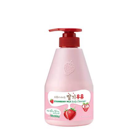 Гель для душа клубничный Kwailnara Strawberry Milk Body Cleanser 560 мл - фото