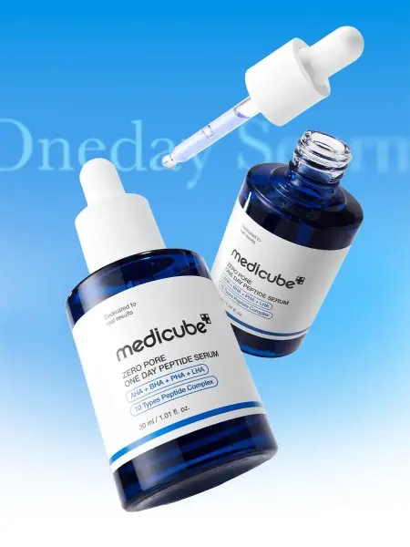 Сыворотка себорегулирующая для лица для сужения пор Medicube Zero Pore One Day Peptide Serum 30мл - фото3