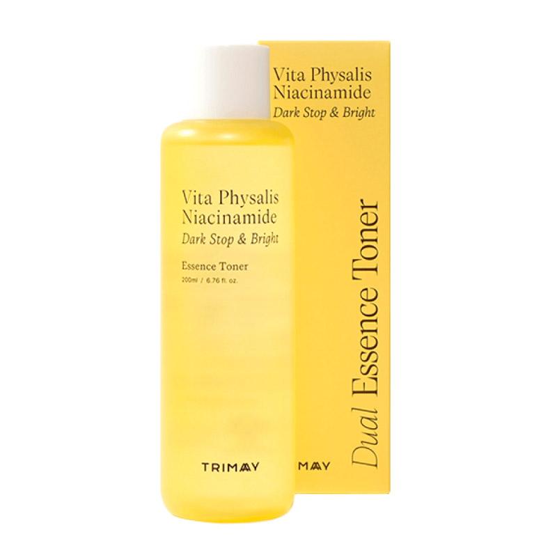 Тонер-эссенция для осветления с физалисом и ниацинамидом TRIMAY Vita Physalis Niacinamide Dark Stop & Bright Toner200мл - фото