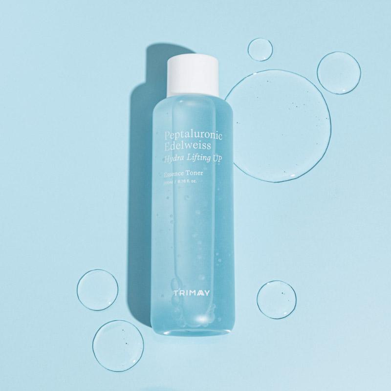 Тонер-эссенция с пептидами и гиалуроновой кислотой TRIMAY Peptaluronic Edelweiss Hydra Lifting Toner 200мл - фото
