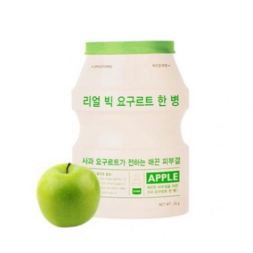 Маска для лица тканевая йогуртная A'PIEU Real Big Yogurt One Bottle(Apple) - фото