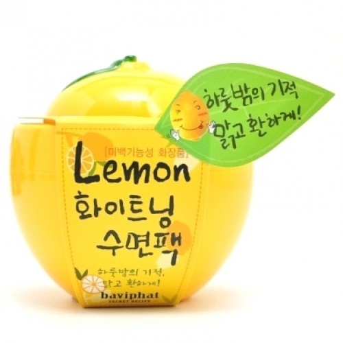 Ночная маска с лимоном Baviphat Lemon Whitening Sleeping Pack, 100мл - фото