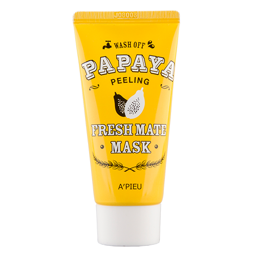 Маска очищающая (пилинг)  для лица с папайей A'PIEU Fresh Mate Papaya Mask (Peeling) 50мл							 - фото