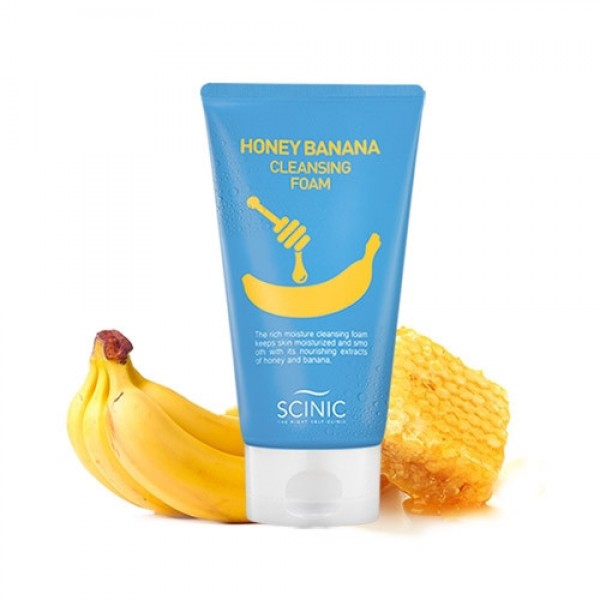 Пенка для умывания с экстрактом банана и меда Honey Banana Cleansing Foam от Scinic (150 мл)										 - фото