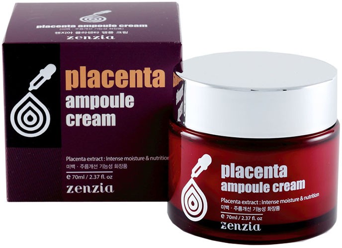 Плацентарный крем для лица ZENZIA  Placenta Ampoule Cream 70 мл - фото