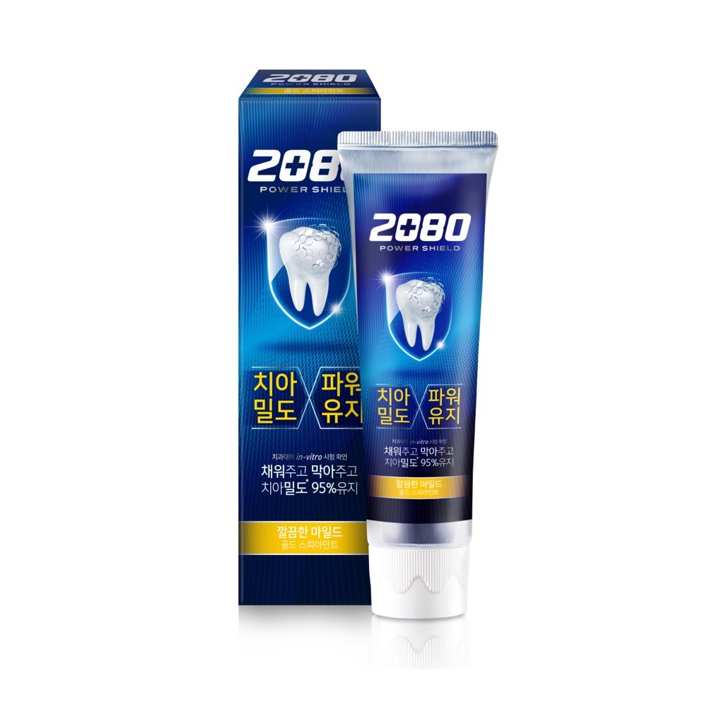Зубная паста Aekyung 2080 Power Shield Blue Double Mint (голубая полоска) (120 гр) - фото