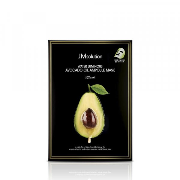 JMsolution Маска тканевая ультратонкая с авокадо Water luminous avocado oil ampoule mask 30ml - фото