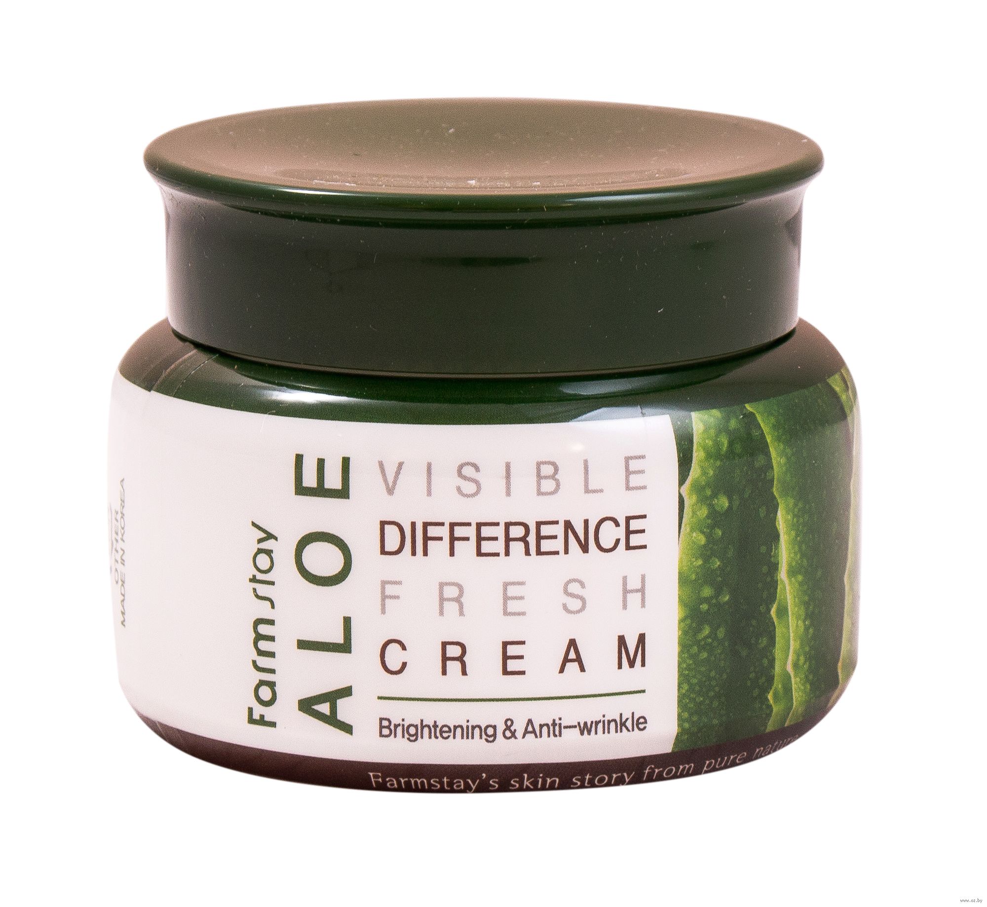 Крем для лица увлажняющий с экстрактом алое FarmStay Aloe Visible Difference Fresh Cream, 100g - фото