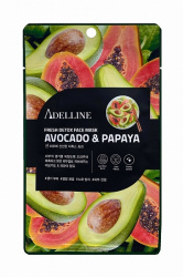 Детокс-маска для лица Adelline с экстрактом авокадо и папайи 20 г - фото