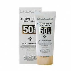 Солнцезащитный крем MEDI-PEEL Active Silky Sun Cream SPF50+ PA+++ 50ml - фото