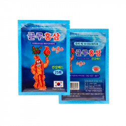 Обезболивающий пластырь с глюкозамином и красным женьшенем Korean Glu Red Ginseng  25 шт - фото