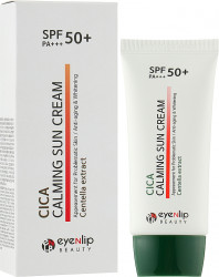 Крем cолнцезащитный крем с центеллой EYENLIP Cica Calming Sun Cream SPF50+ PA+++ 50 ml - фото