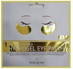 Патчи для глаз гидрогелевые Beauugreen Collagen & Gold Hydrogel Eye Patch 2 шт (1 пара) - фото
