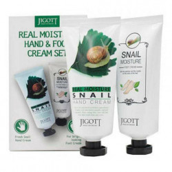  Jigott set Набор кремов для кожи рук и ног с улиткой snail real moisture hand&foot cream set - фото