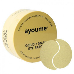 Патчи для глаз с золотом и улиточным муцином AYOUME Gold Snail Eye Patch 60шт - фото