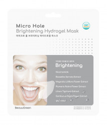 Beauugreen Гидрогелевая маска для лица осветляющая Micro Hole Brightening Hydrogel Mask 30гр - фото