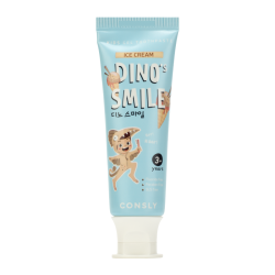 Consly Паста зубная гелевая детская Dino's Smile с ксилитом и вкусом пломбира 60г  - фото