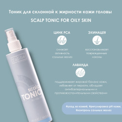 Тоник для склонной к жирности кожи головы Tashe Professional Scalp tonic for oily skin 250ml - фото
