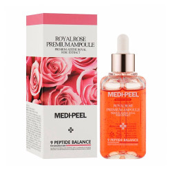MEDI-PEEL Сыворотка для лица антивозрастная с экстрактом розы Royal Rose Premium Ampoule 100ml - фото