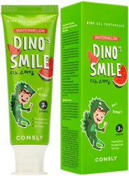 Consly Паста зубная гелевая детская Dino's Smile с ксилитом и вкусом арбуза 60гр - фото