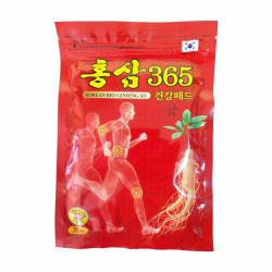 Пластырь для облегчения боли в суставах  с красным женьшенем KOREAN RED GINSENG 365 PAD набор 20шт - фото