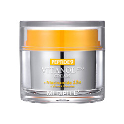 Лифтинг-крем с пептидами и 12% ниацинамида для ровного тона Peptide9 Vitanol PRO Cream,50г - фото