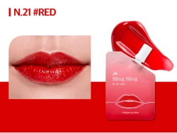 JOA Тинт для губ JOA Bling Bling Collagen Lip 5g тон-21- Red (доступны тона:17.18.19.20.22.23.24) - фото