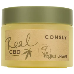 Крем балансирующий для проблемной кожи с канабидиолом и растительным скваланом Consly Vegan Real CBD 50ml - фото