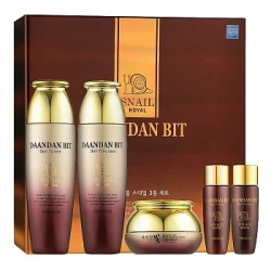 Набор уходовый для лица с улиткой Jigott Daandan Bit Royal Premium Snail 3Set - фото