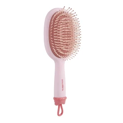 Расческа массажная с отверстиями для джиббитсов SOLOMEYA Croks Massage Hair Brush Blue (Розовый) - фото