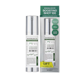 SKIN627 Бустер-сыворотка с микроиглами Boosting Shot 100(50 мл)+ ПОДАРОК Тканевая маска Cica With Green Tea Facial Sheet Mask - фото