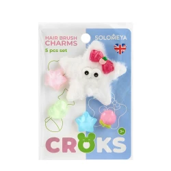 SOLOMEYA Набор украшений для расчески Пушистое настроение (5 шт) Set of Charms For Hair Brush Fluffy Mood - фото