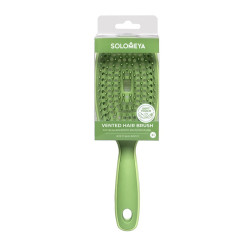 SOLOMEYA Расческа вентилируемая для волос Vented Hair Brush Green Зеленая - фото
