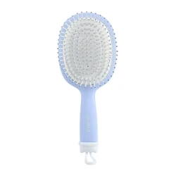 Массажная расческа для волос с отверстиями для джиббитсов SOLOMEYA Croks Massage Hair Brush Blue Голубой - фото