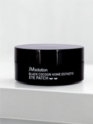 Патчи гидрогелевые с экстрактом шёлка JMSOLUTION Black Cocoon Home Esthetic Eye Patch 90гр - фото