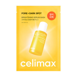 Тканевая маска для выравнивания тона кожи CELIMAX Pore+Dark Spot Brightening Serum Mask 27мл - фото