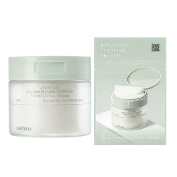 Пэды успокаивающие с центеллой азиатской CELIMAX Ji Woo Gae Cica BHA Blemish Toner Pad 60шт - фото